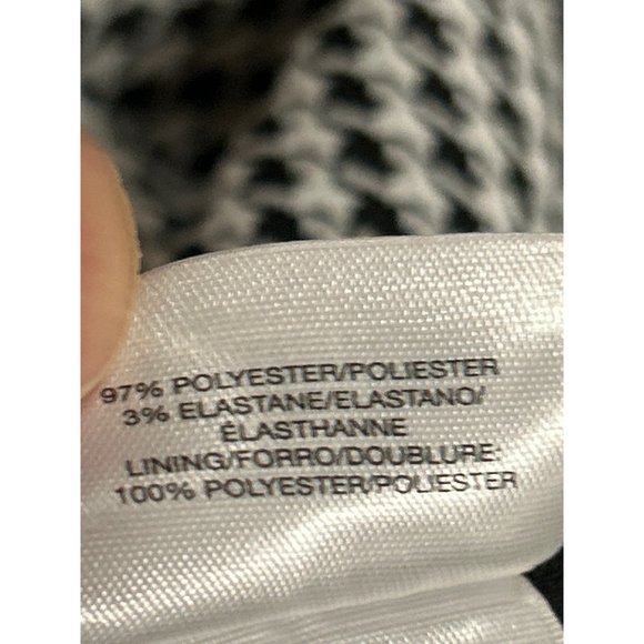 Nine West NWT Women's Houndstooth Black & Ivory Lined Skirt Size XS - Picture 9 of 9